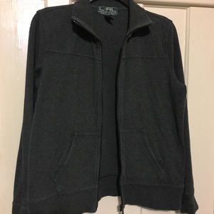 Ralph Lauren LRL Active Medium Gray Quilted Accent Full-Zip Pocket Women’s Jacke